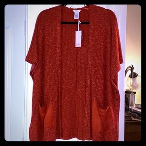 NWT Candie’s sleeveless cardigan